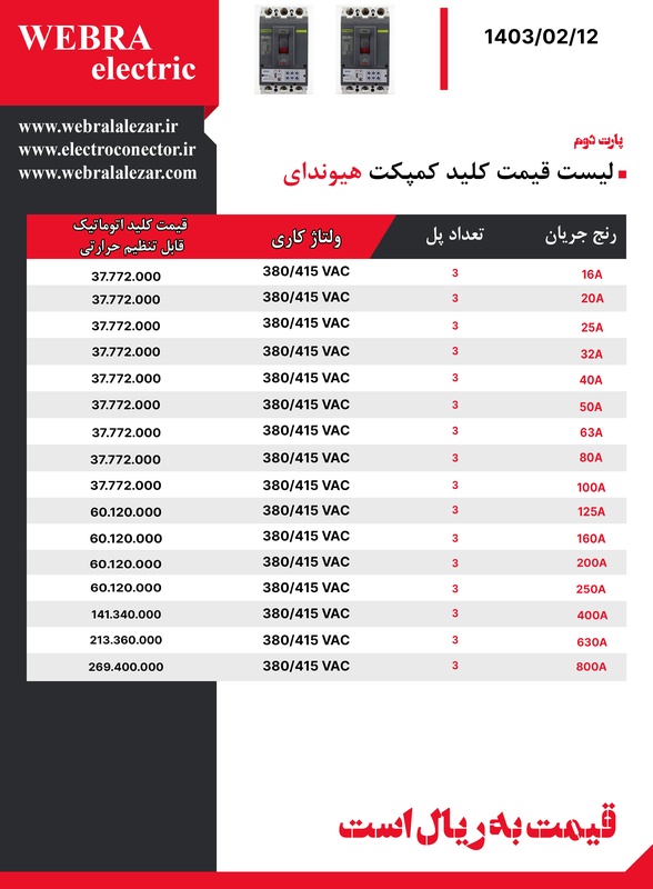 لیست قیمت کلید مینیاتوری هیوندا