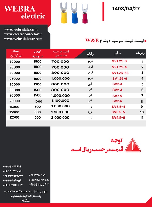 قیمت سرسیم دوشاخ