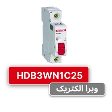 کلید مینیاتوری هیمل تک پل ،تیپC مدل HDB3WN1C25