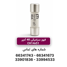خرید و قیمت فیوز استوانه ای 40 آمپر ETI سری Gg 14