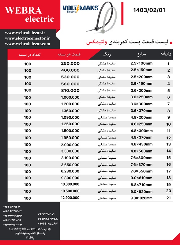 بست کمربندی VOLTIMAX