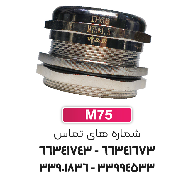 گلند کابل فلزی M75 برند W&E
