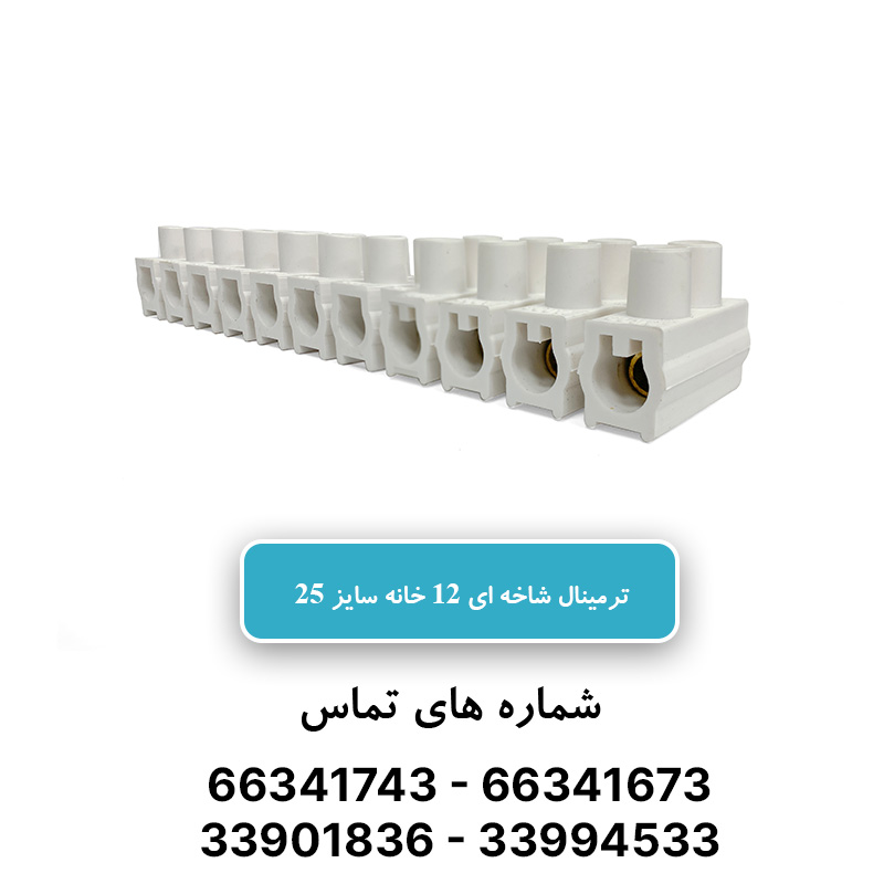 خرید و قیمت ترمینال شاخه ای 12تایی سایز 25
